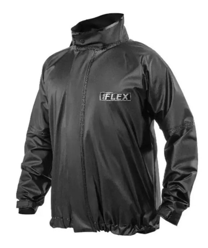 Conjunto Capa de Chuva Masculina Delta Preta Sem Capuz