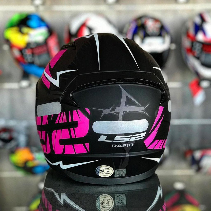 CAPACETE LS2 RAPID CROMO ROSA