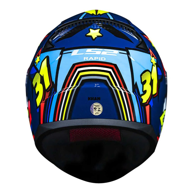 CAPACETE LS2 FF353 RAPID KHAN AMARELO/AZUL