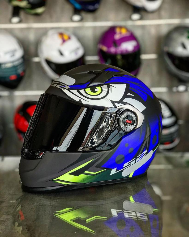 CAPACETE LS2 CLASSIC TRIBAL AZUL
