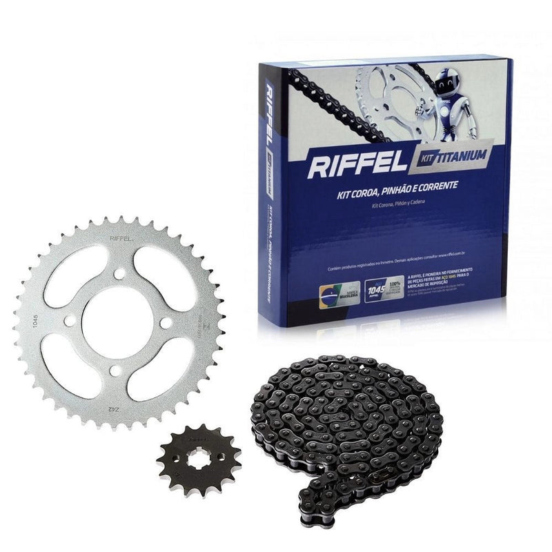 Kit Revisão Honda Biz 125 Kit Relação Riffel + Kit Embreagem