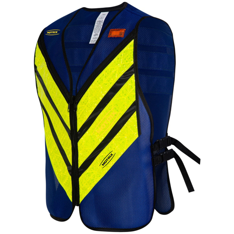 Colete Refletivo Motoboy C/Bolso Azul Royal Motrix