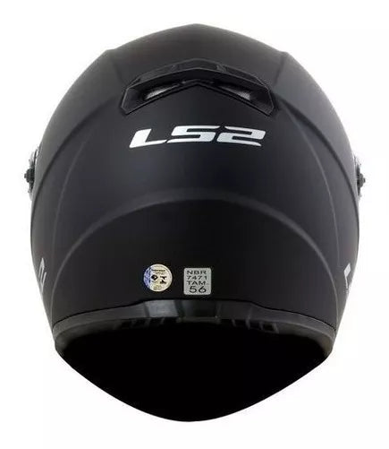 KIT 2 CAPACETE LS2 FF358 CLASSIC MONOCOLOR PRETO FOSCO