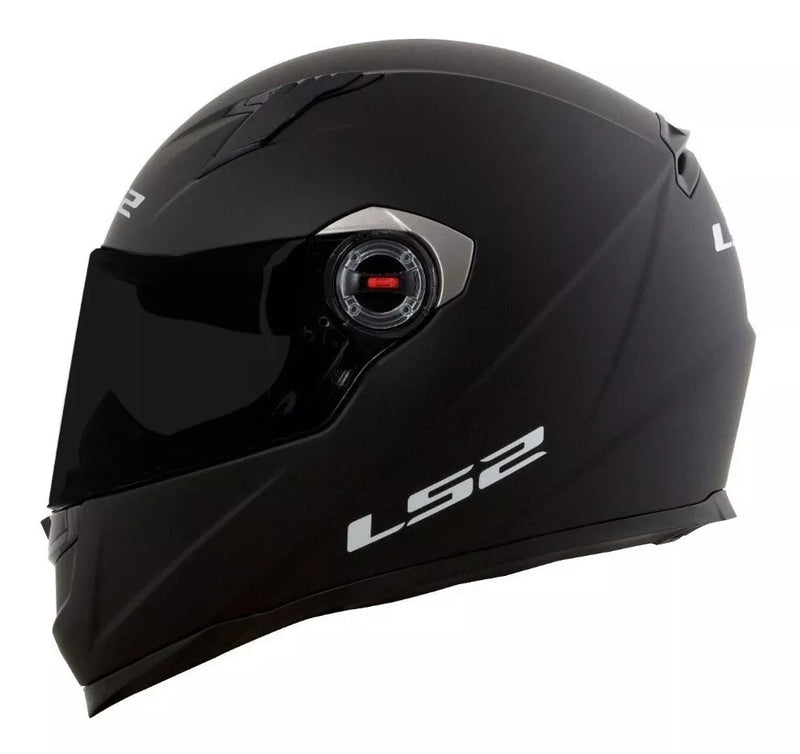 KIT 2 CAPACETE LS2 FF358 CLASSIC MONOCOLOR PRETO FOSCO