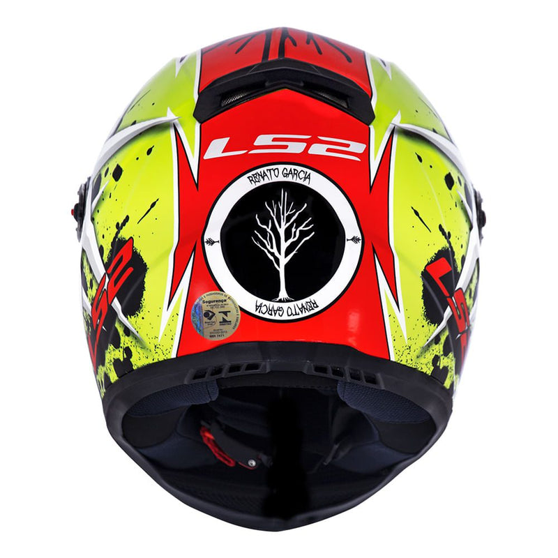 CAPACETE LS2 FF358 RENATO GARCIA VERMELHO/AMARELO