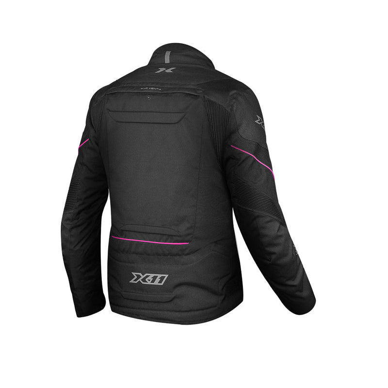 Jaqueta X11 Iron 3 Feminina Preto/Rosa 100% Impermeável