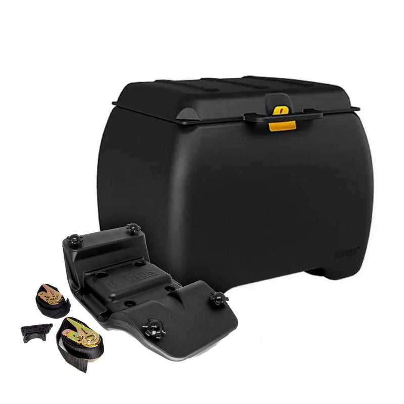 Baú Motoboy Preto 100 litros com Suporte ICBRAS