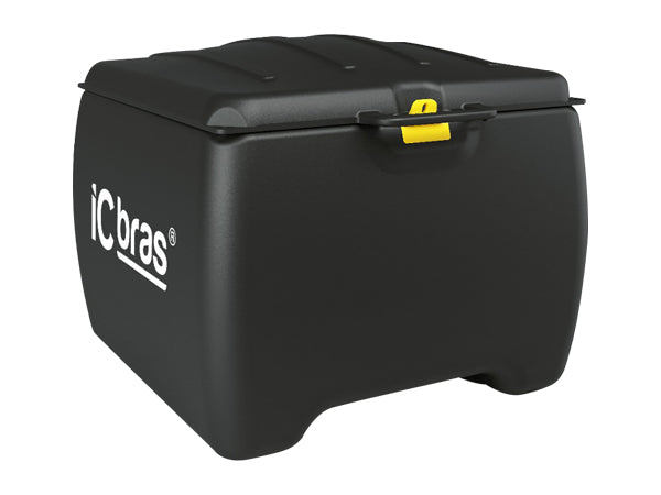 Kit Bauleto Preto C Tampa 140L+Suporte Baú Universal IcBras