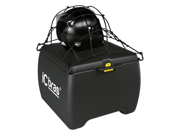 Kit Bauleto Preto C Tampa 140L+Suporte Baú Universal IcBras