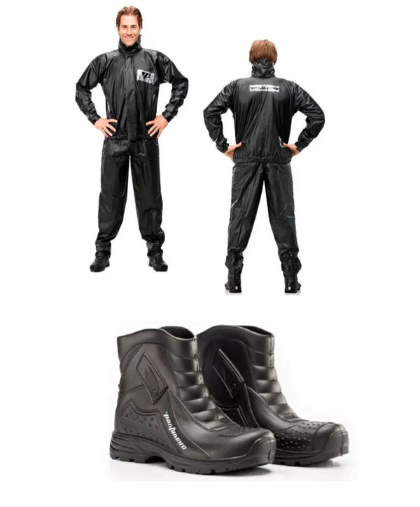 Capa Chuva Motoqueiro PVC Tornado EX + Bota 43/4 Pantaneiro
