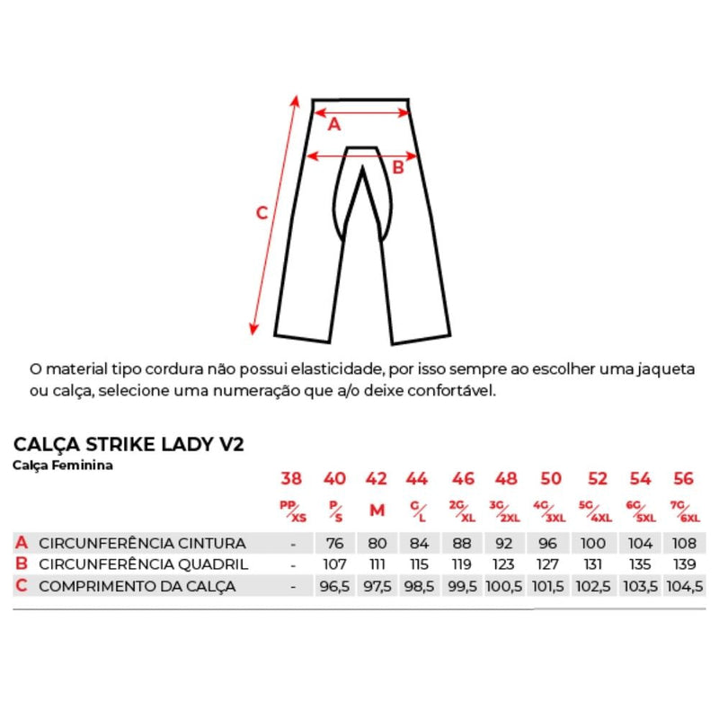 Calça Texx Feminina Impermeável Preta p/ Moto Strike Lady V2
