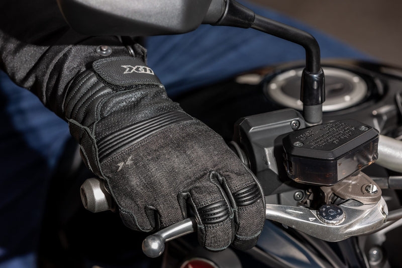 Luva X11 Motociclista Urban Pro Couro Touch Preto Origina
