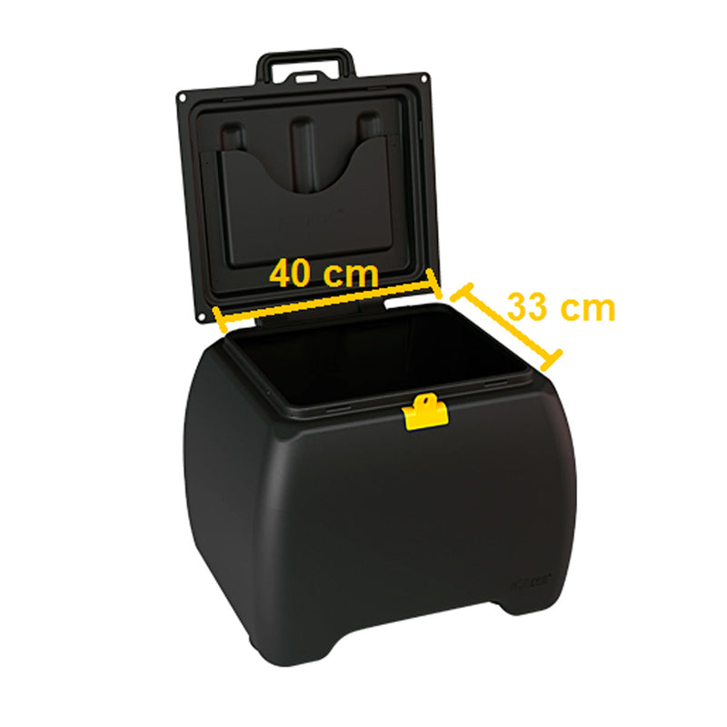 Baú Preto Icbras 100 Litros Para Motoboy com Exclusivo Design