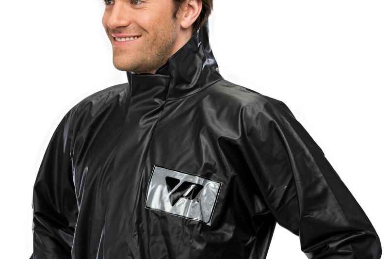 Capa Chuva Moto Com Gola PVC Impermeável