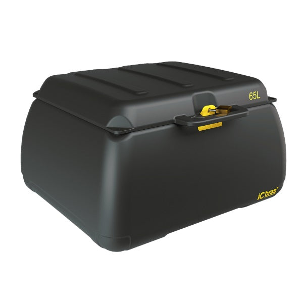 Bauleto Baú P/ Moto Frete Preto Premium 65L C/ Tampa Icbras