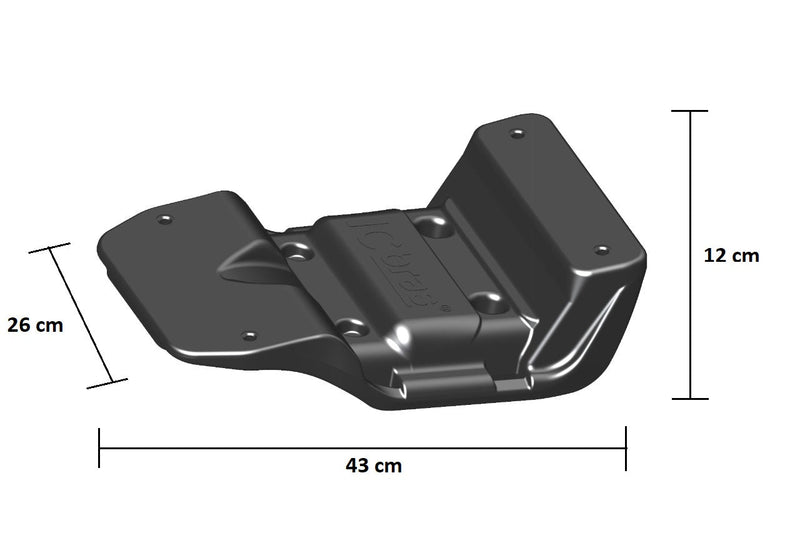 Baú Motoboy Preto 100 litros com Suporte ICBRAS