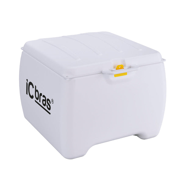 Bauleto Baú P/ Moto Frete Premium 140L C/Tampa Icbras Branco