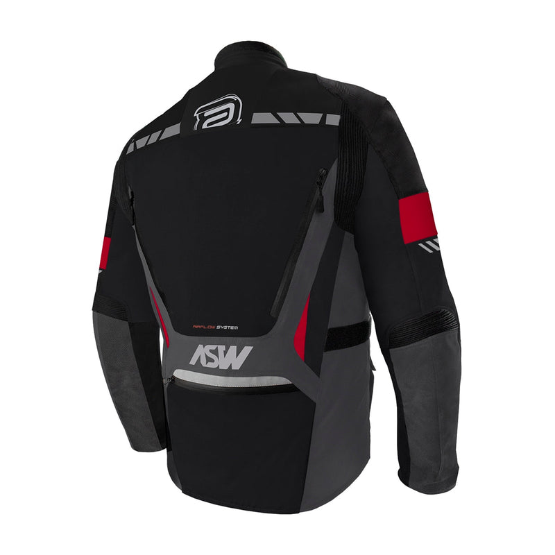 Jaqueta Asw  Pangea Impermeável  Cor Preto/Vermelho