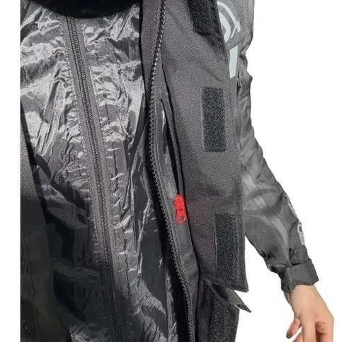 Jaqueta Asw  Pangea Impermeável  Cor Preto/Vermelho