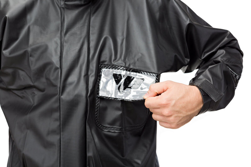Capa Chuva Motoqueiro PVC Premium C/ Gola E Bolso Pantaneiro