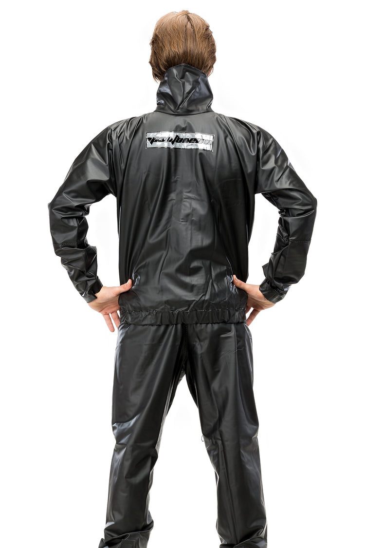 Capa Chuva Motoqueiro PVC Premium C/ Gola E Bolso Pantaneiro