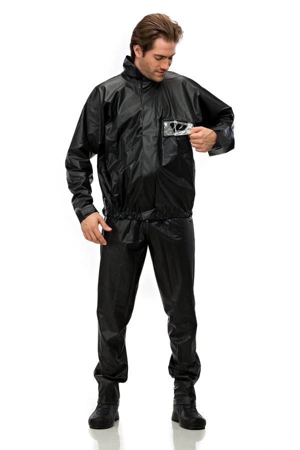 Capa Chuva Motoqueiro PVC Tornado C/ Gola E Bolso Pantaneiro
