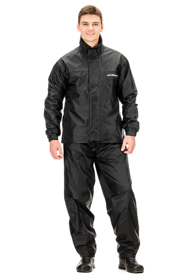 Capa Chuva Nylon Luxo Gola Forro Ventilação Preto Pantaneiro