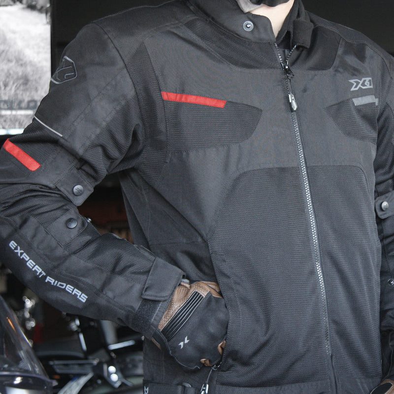 Jaqueta X11 Breeze 2 Impermeável Masculina Preto/Vermelho