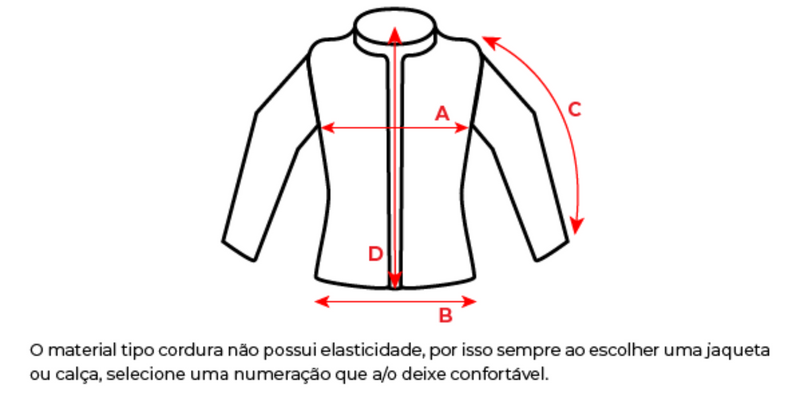 Jaqueta Feminina New Strike V2 Lady Preto/Vermelho Texx
