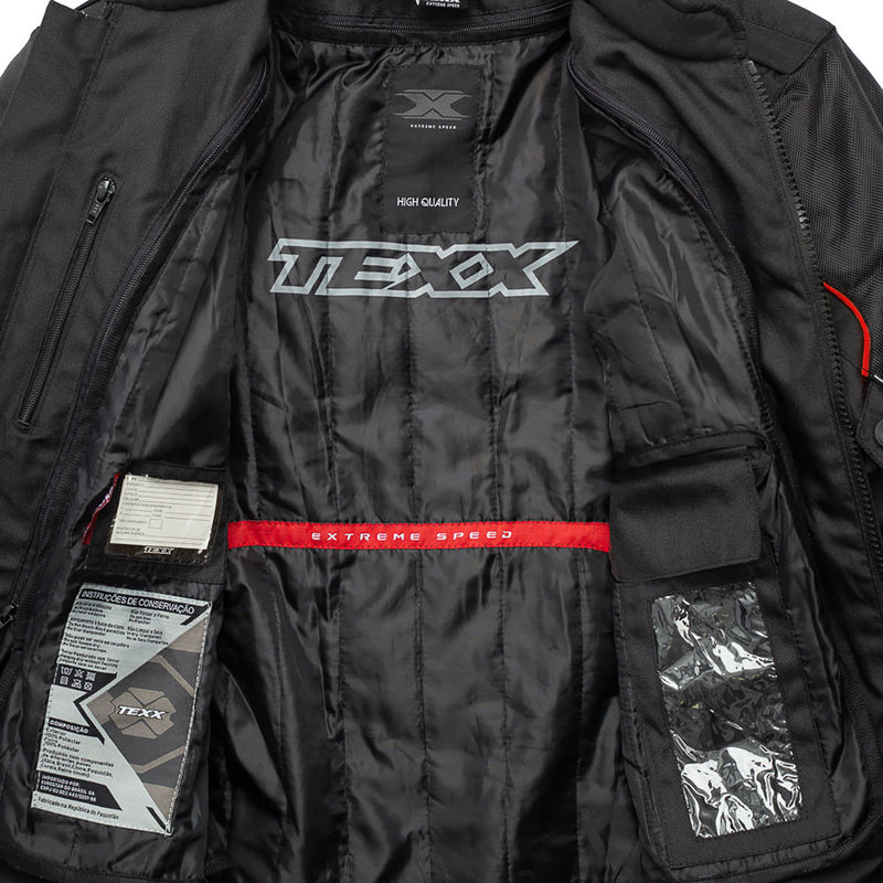 Jaqueta Masculina New Strike V2 Preto/Vermelho Texx