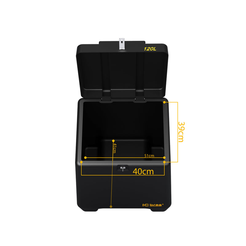 Baú para Moto Entrega Motoboy Design Alongado 120L Icbras