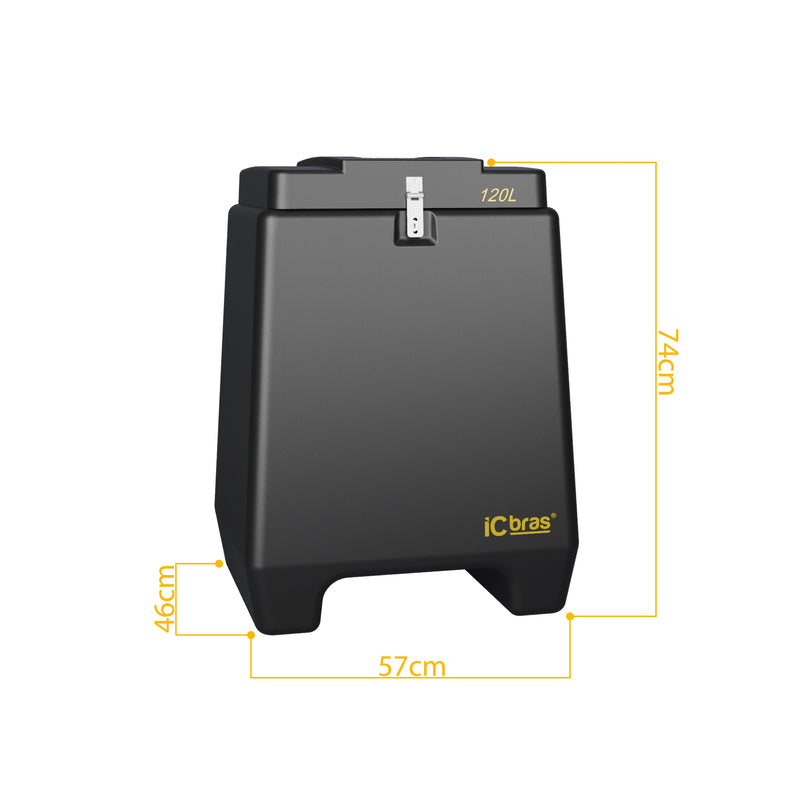 Baú para Moto Entrega Motoboy Design Alongado 120L Icbras