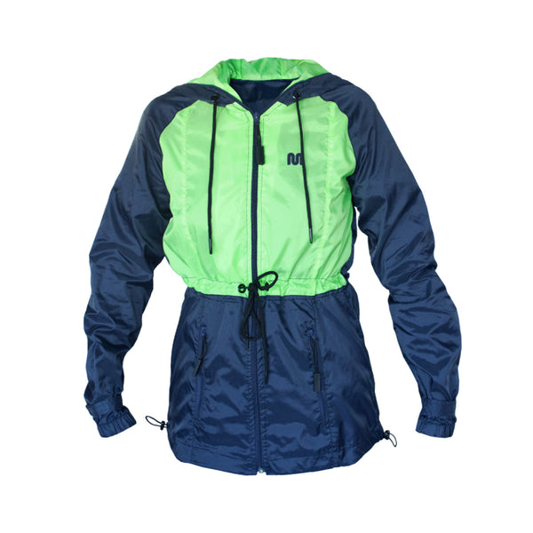 Jaqueta Corta-Vento Motonic Start Feminina Azul e Verde