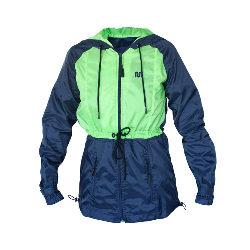 Jaqueta Corta-Vento Motonic Start Feminina Azul e Verde