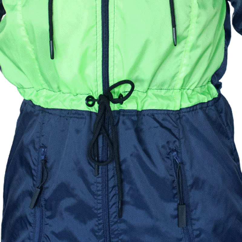 Jaqueta Corta-Vento Motonic Start Feminina Azul e Verde