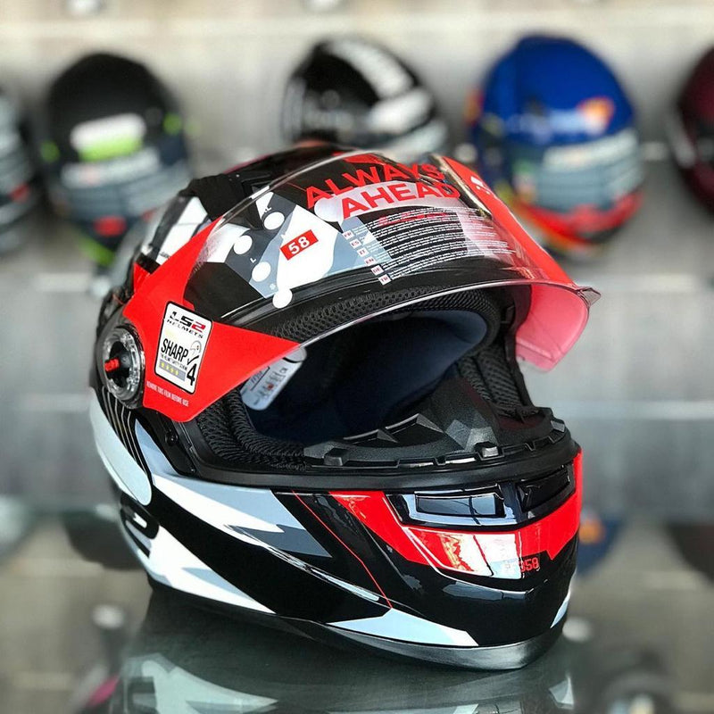 CAPACETE LS2 CLASSIC TANK VERMELHO