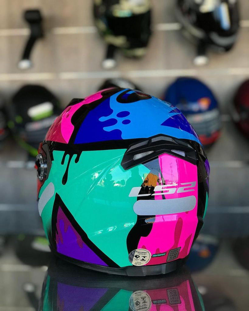 CAPACETE LS2 CLASSIC FF358 MASTERPIECE AZUL