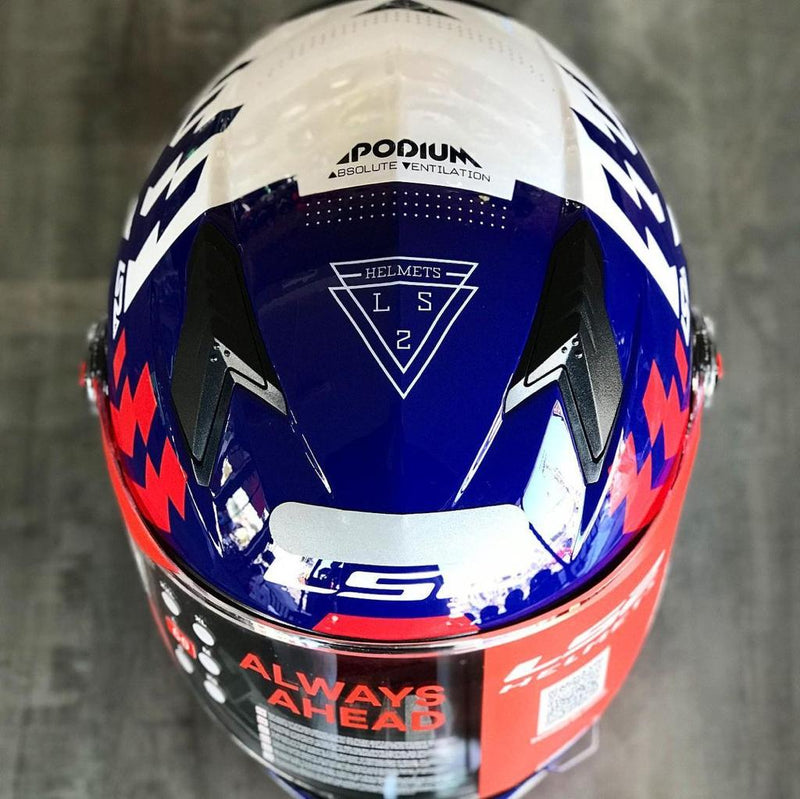 CAPACETE LS2 CLASSIC PODIUM AZUL