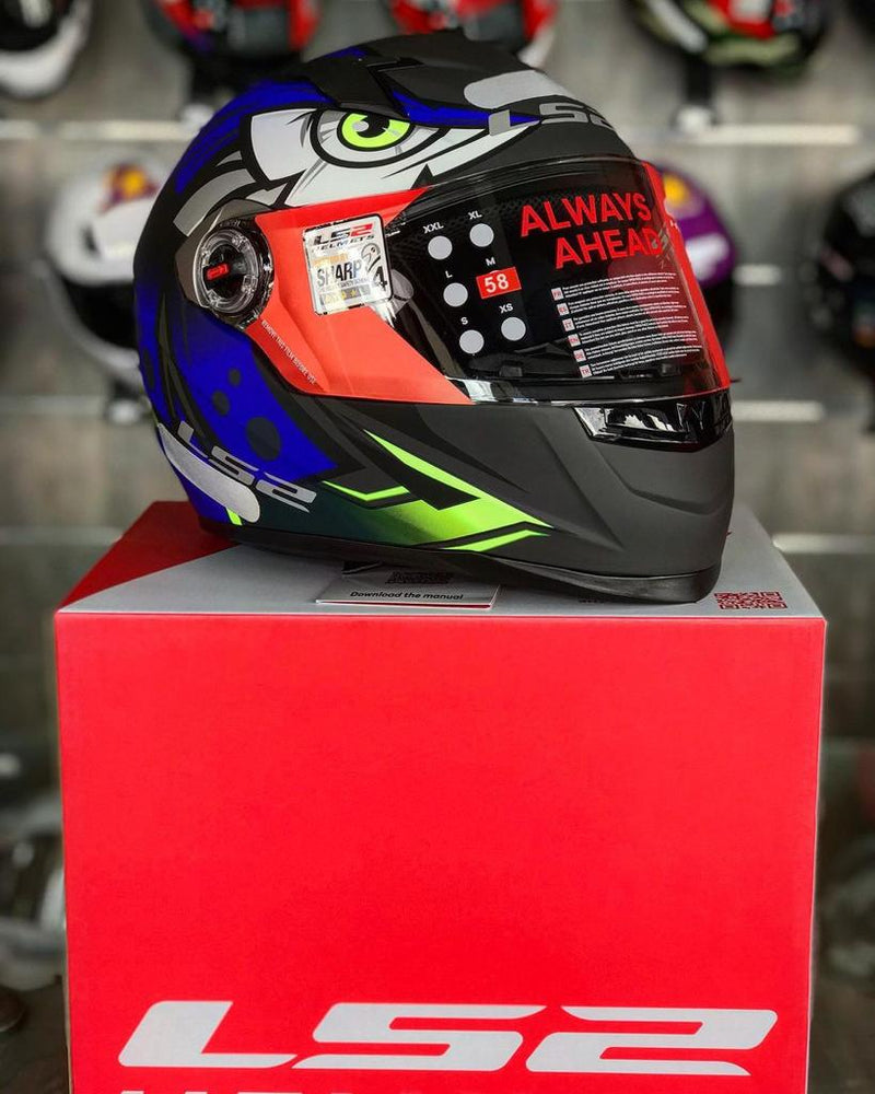 CAPACETE LS2 CLASSIC TRIBAL AZUL