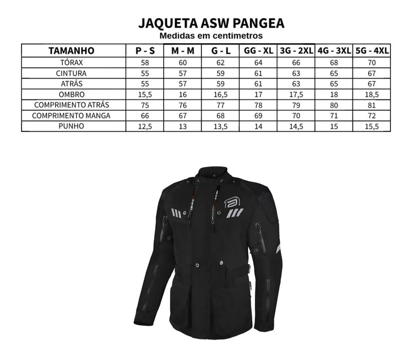 Jaqueta Asw  Pangea Impermeável  Cor Preto/Vermelho